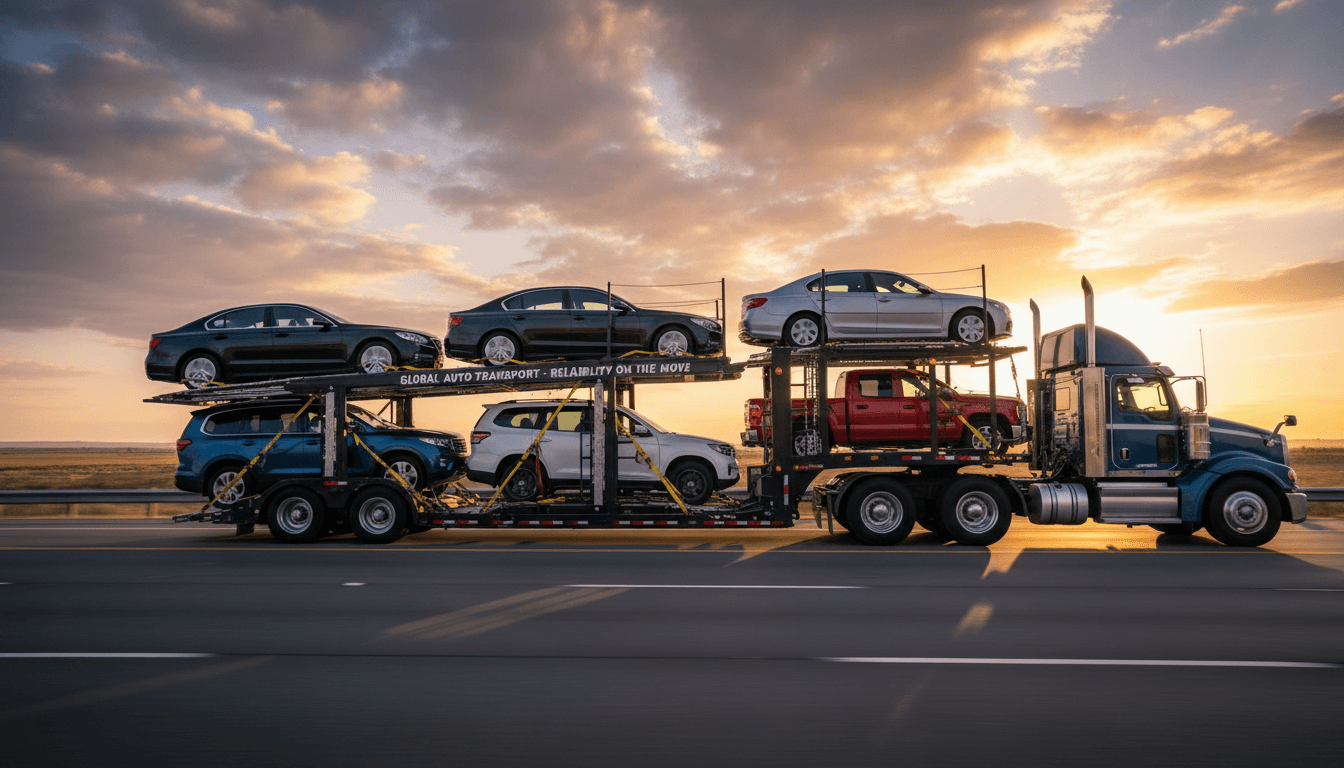Millennial Express Inc auto transport truck on highway